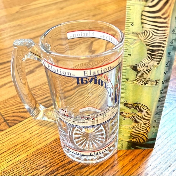 Vintage Carnival Cruise Line Elation 10 oz Beer Stein Glass with Handle - Rare - Picture 12 of 14